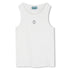 Ribbed Organic Cotton Tank Top With Rubber Badge, White Kenzo