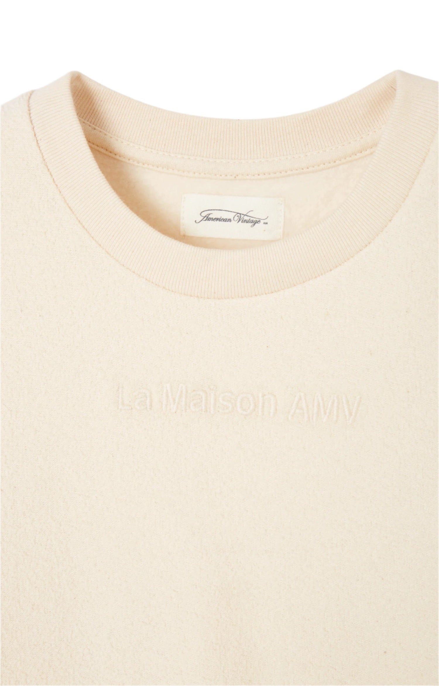 Crew Neck Cotton Sweater American Vintage