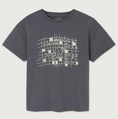 Short Sleeve T-Shirt with Logo Print American Vintage