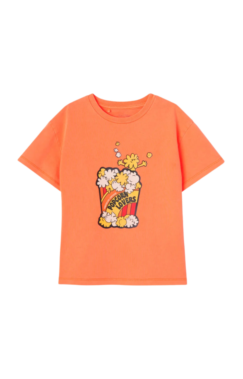 Printed Cotton Crew Neck T-Shirt American Vintage
