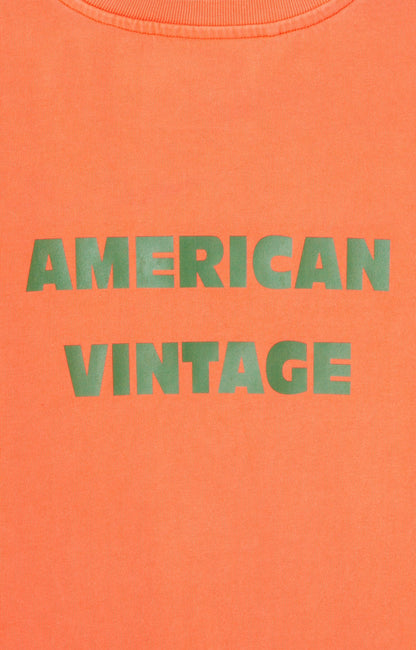 Printed Cotton Crew Neck T-Shirt American Vintage