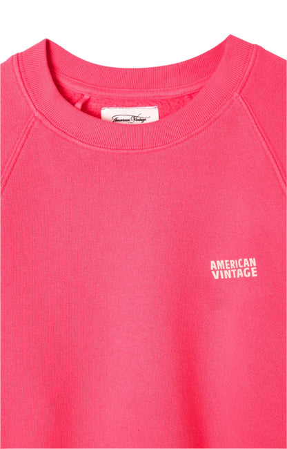 Stretch Cotton Crew Neck Sweater American Vintage
