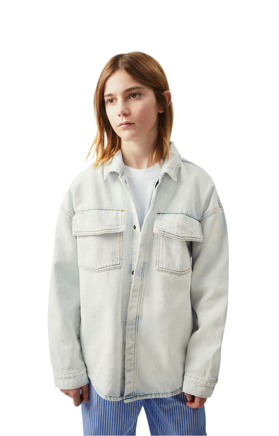 Long-Sleeve Cotton Shirt American Vintage