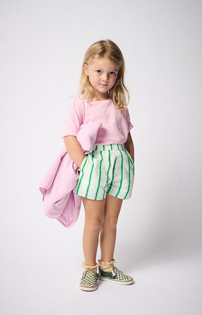 Striped Cotton Shorts with Elasticated Waist American Vintage