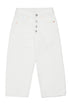 White Wide-Leg Cotton Jeans for Kids Mm6 Kid