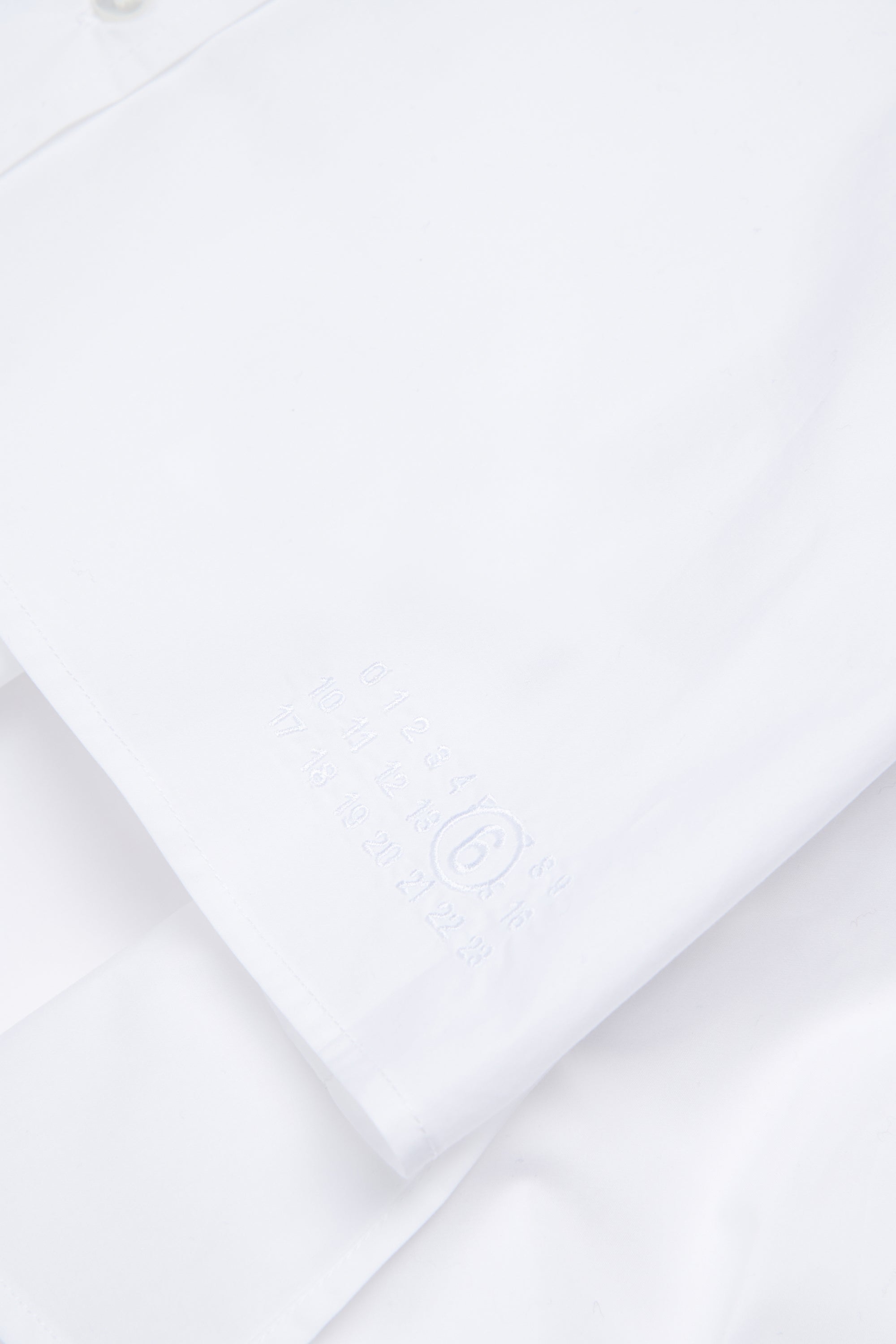 White Layered Cotton Shirt for Kids Mm6 Kid