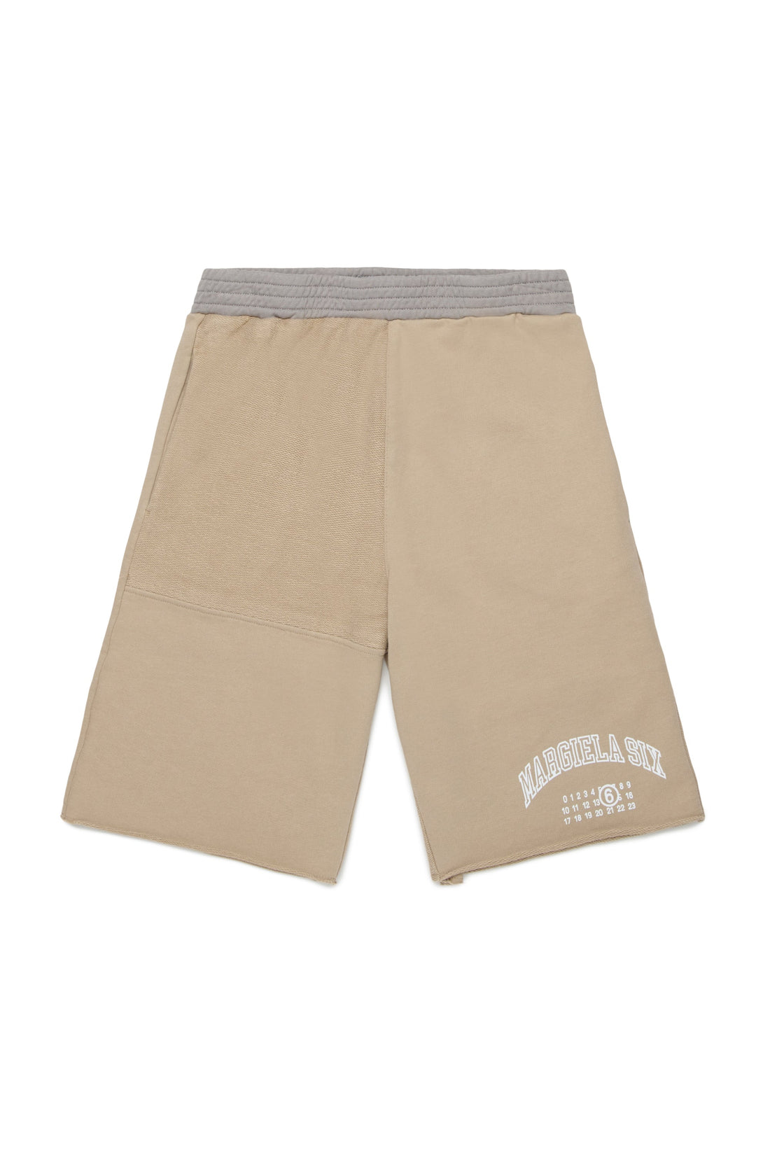 Two-Tone Cotton Logo Shorts for Kids Mm6 Kid