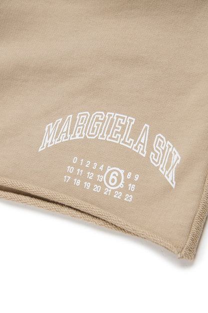 Two-Tone Cotton Logo Shorts for Kids Mm6 Kid