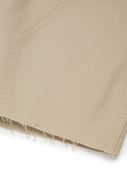 Beige Cotton Utility Shorts for Kids Mm6 Kid