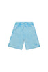 Light Blue Cotton Drawstring Shorts for Kids Mm6 Kid