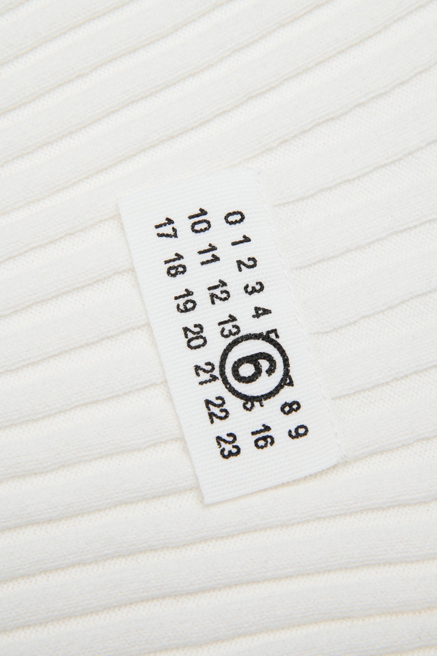 White Ribbed Cotton Knit Top for Kids Mm6 Kid