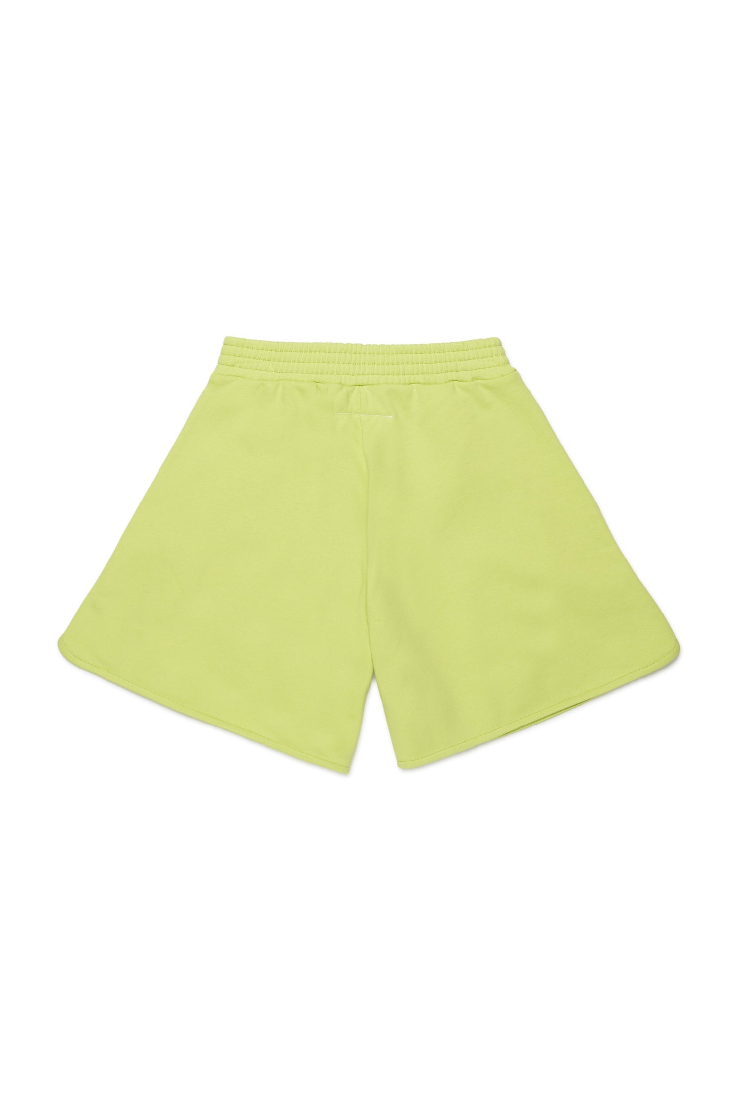 Lime Cotton Logo Shorts for Kids Mm6 Kid