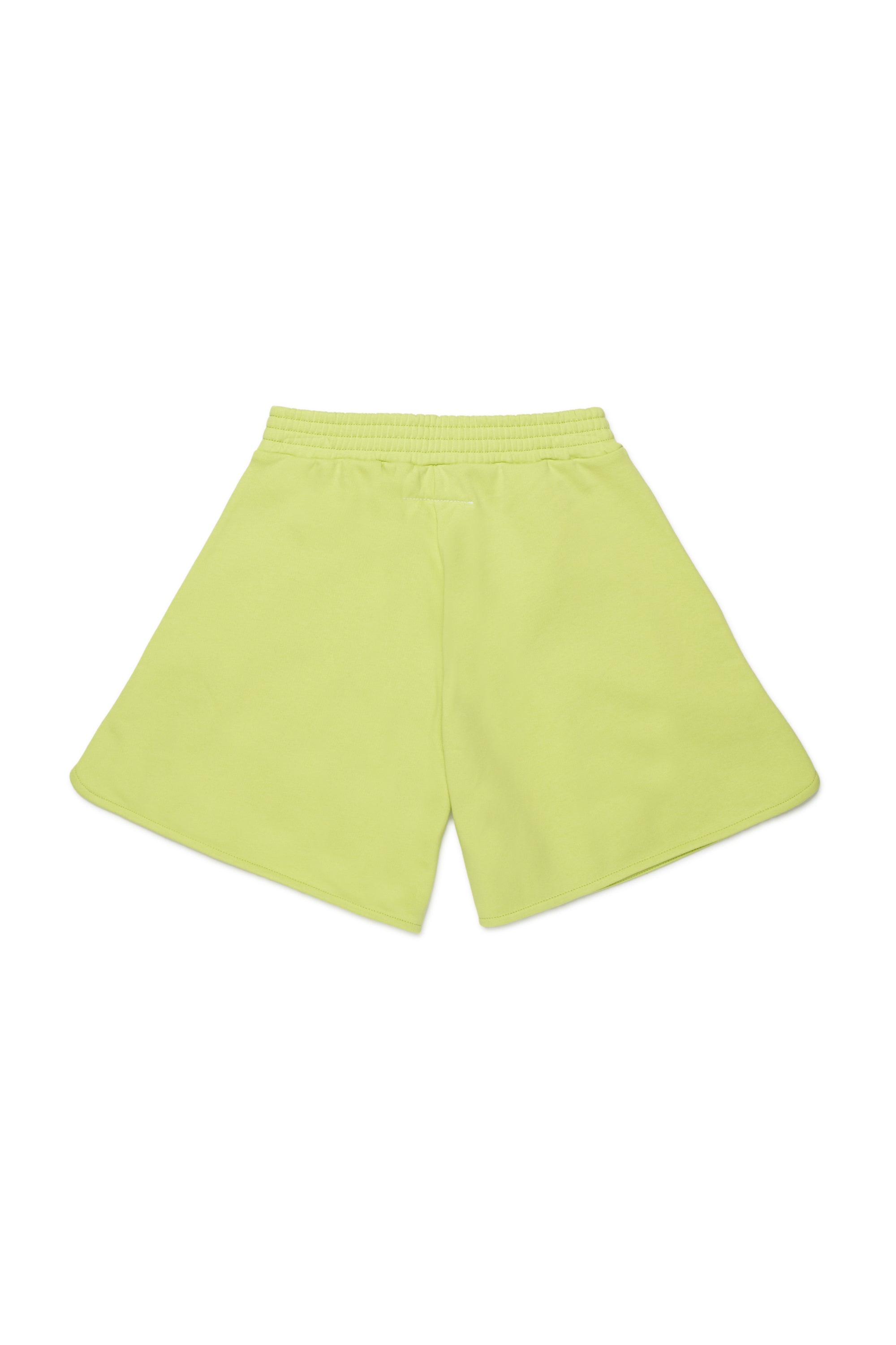 Lime Cotton Logo Shorts for Kids Mm6 Kid