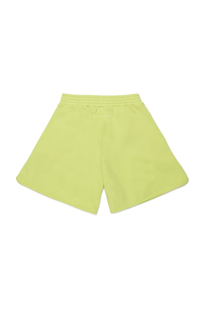 Lime Cotton Logo Shorts for Kids Mm6 Kid