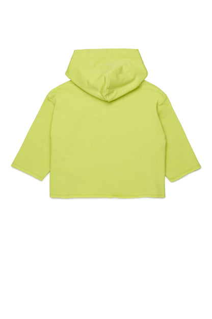 Lime Cotton Hooded Sweatshirt for Kids Mm6 Kid
