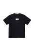 Black Cotton Logo T-Shirt for Kids Mm6 Kid