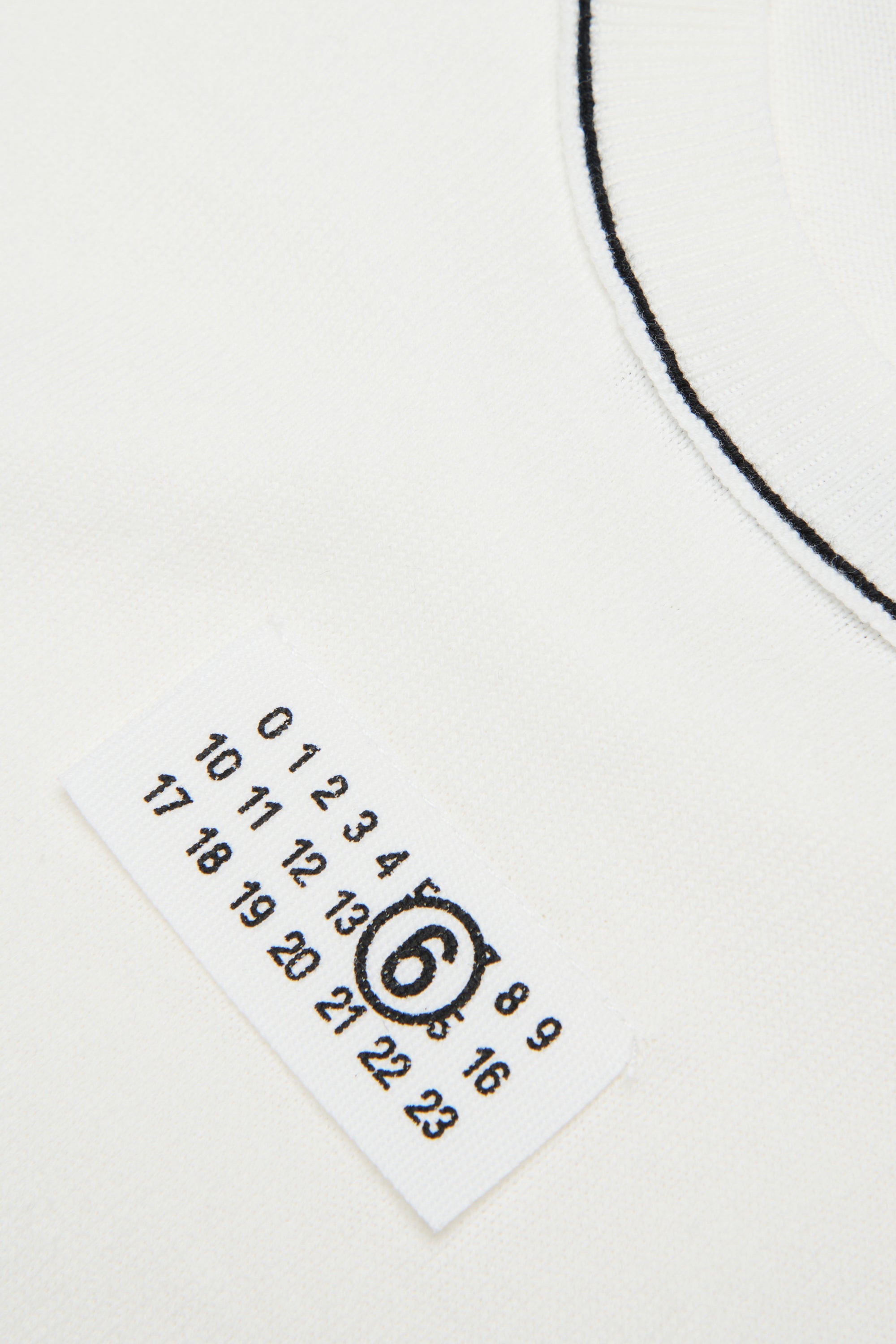 White Cotton Knit Jumper for Kids Mm6 Kid