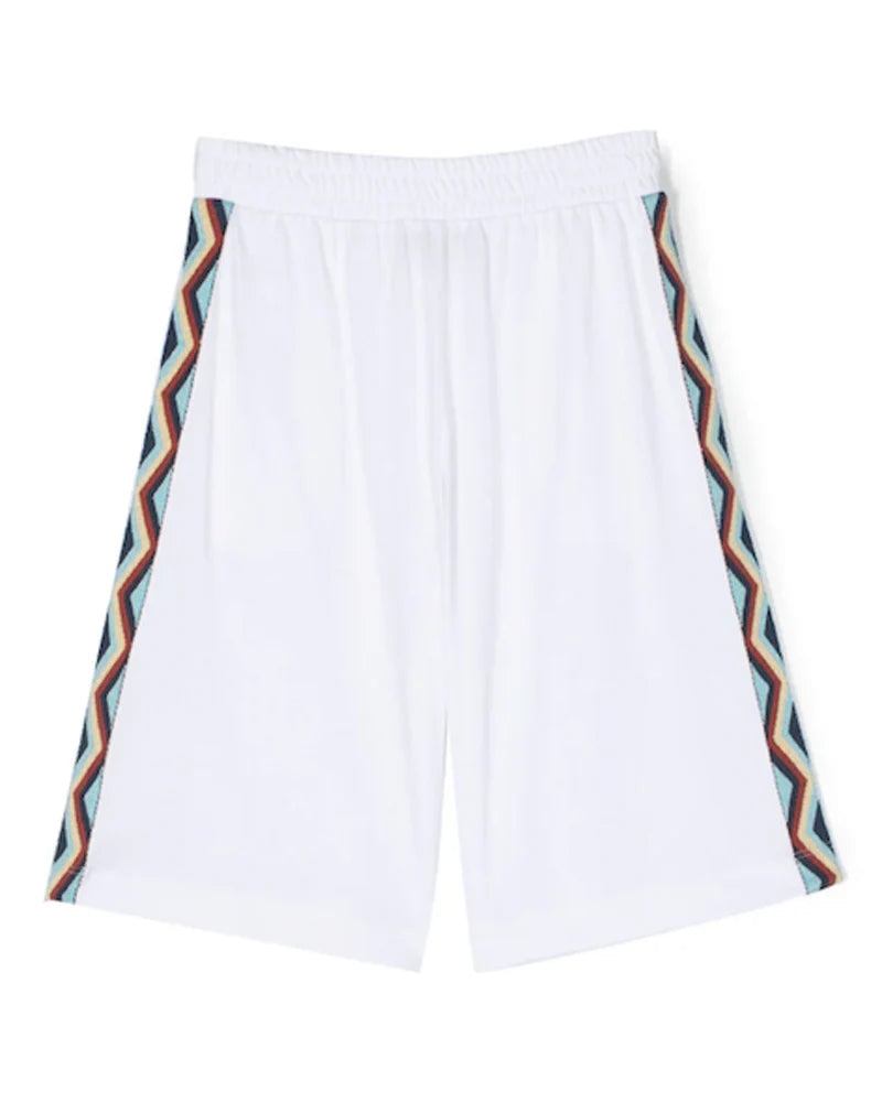 Cotton Jersey Shorts with Signature Chevron Side Panels Missoni