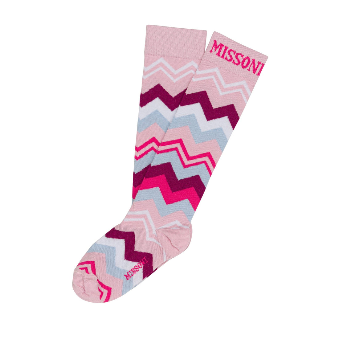 Kids Zigzag Cotton Blend Socks Missoni