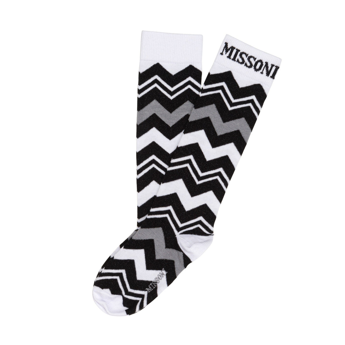 Kids Zigzag Cotton Blend Socks Missoni