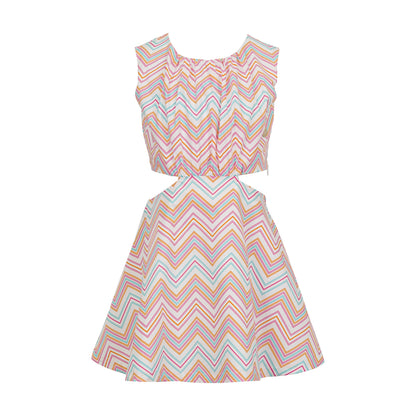 Chevron Print Cotton Dress Missoni