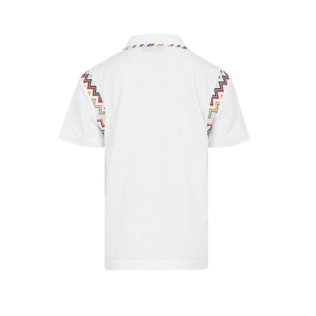 Missoni Contrast-Zigzag Knitted Polo Shirt Missoni
