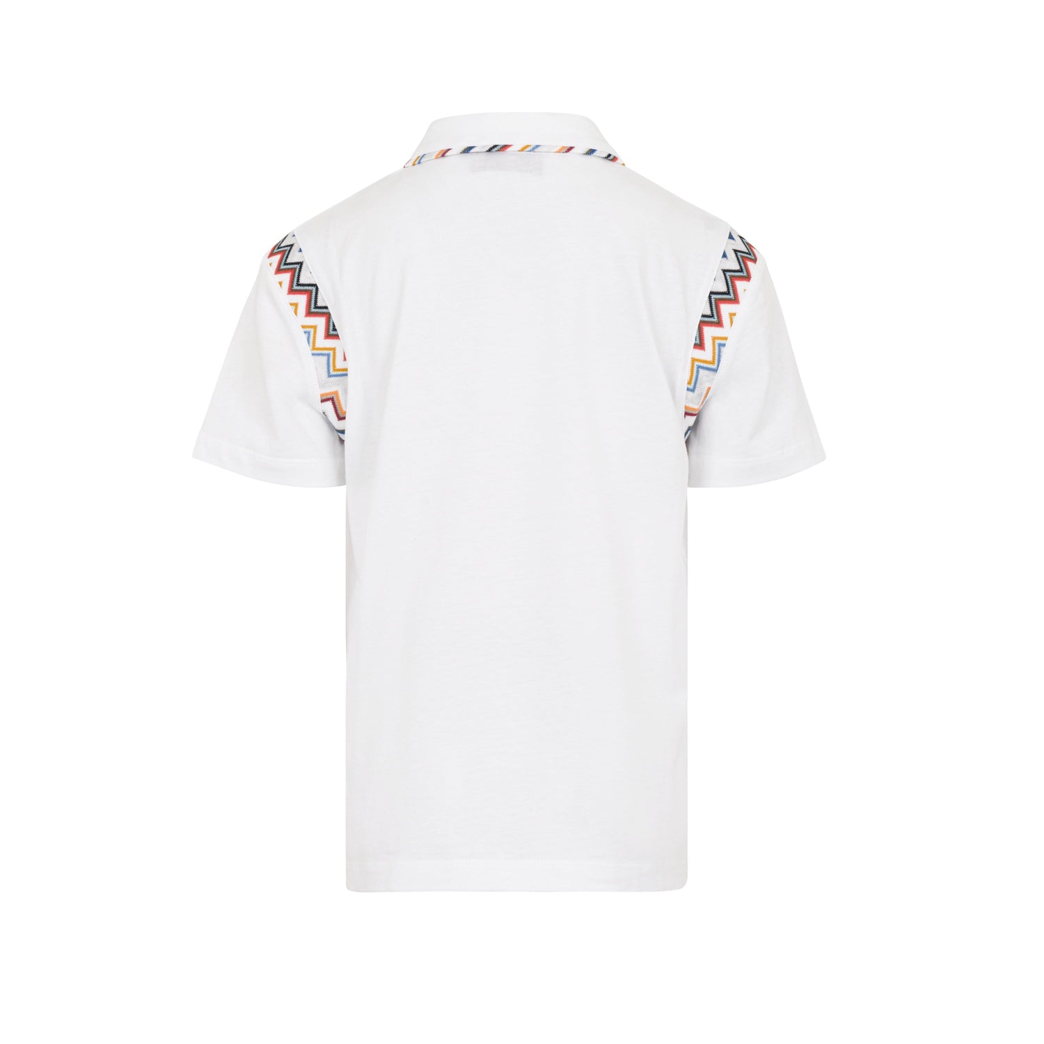 Missoni Contrast-Zigzag Knitted Polo Shirt Missoni