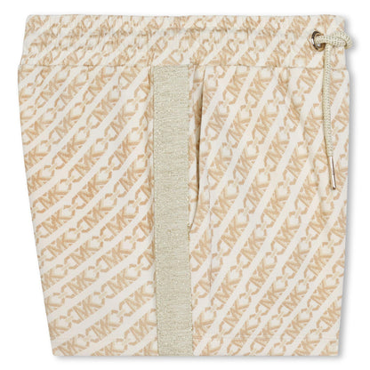 Gold Stripe Drawstring Shorts Michael Kors