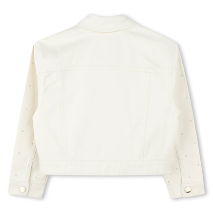 Cotton Twill Jacket with Decorative Details Michael Kors