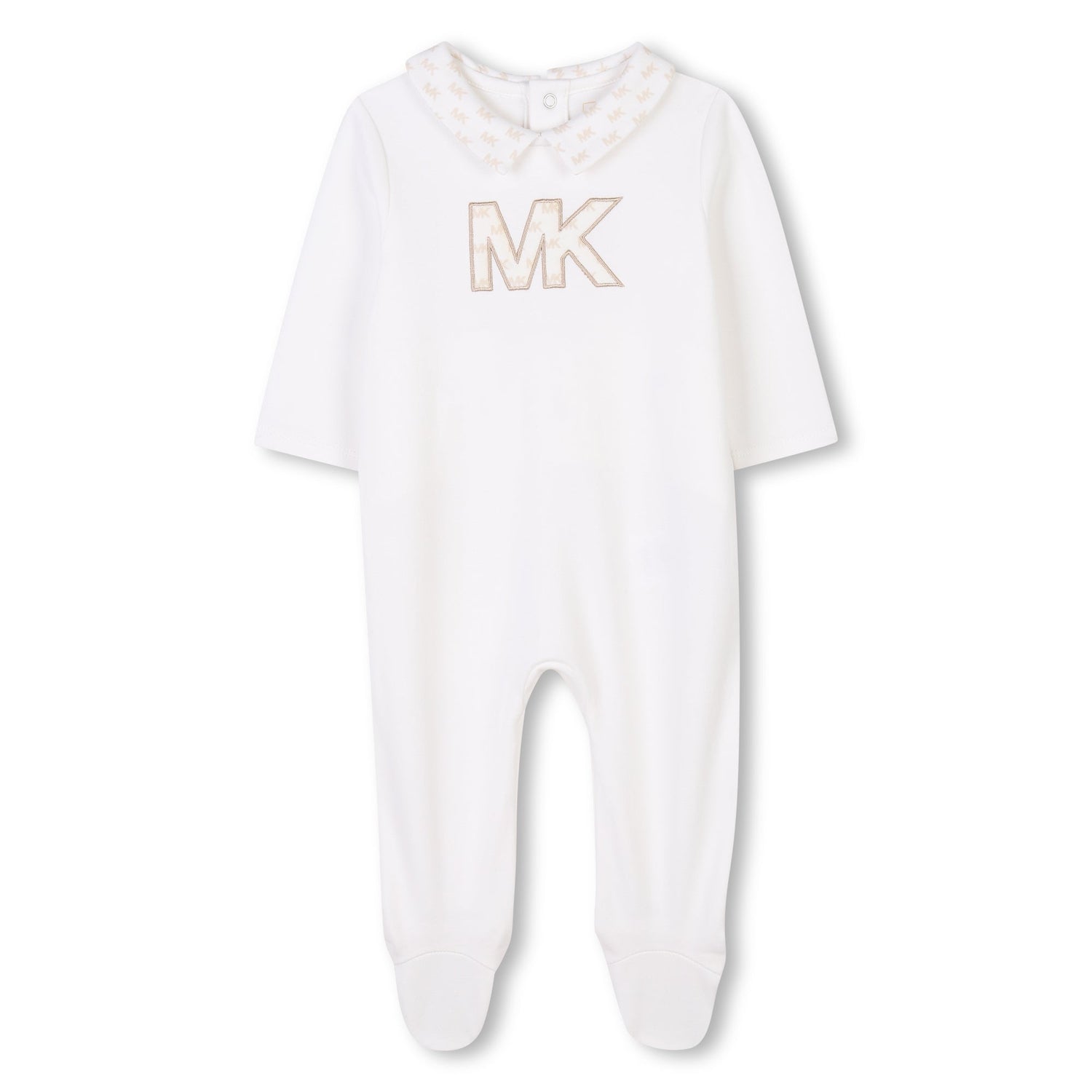 Organic Cotton Pyjama Set with Bib and Beanie Michael Kors