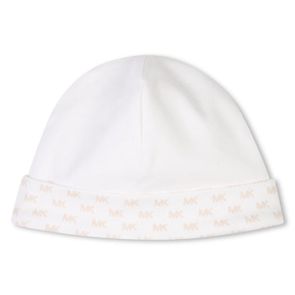 Organic Cotton Pyjama Set with Bib and Beanie Michael Kors