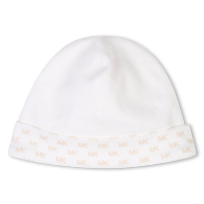 Organic Cotton Pyjama Set with Bib and Beanie Michael Kors
