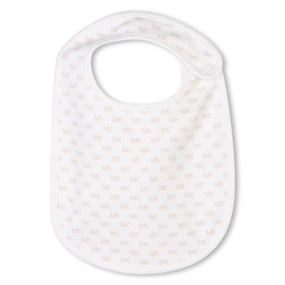 Organic Cotton Pyjama Set with Bib and Beanie Michael Kors
