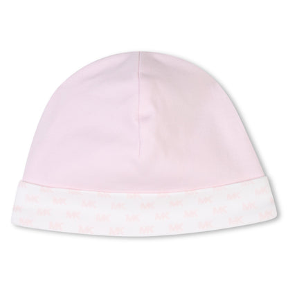 Organic Cotton Pyjama Set with Bib and Beanie Michael Kors