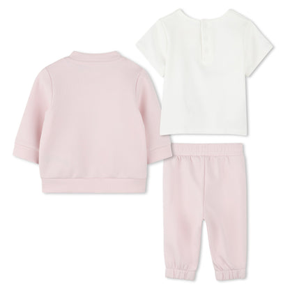 Track Suit: Cardigan, T-Shirt, and Pants with Metallic "MK Empire" Details Michael Kors