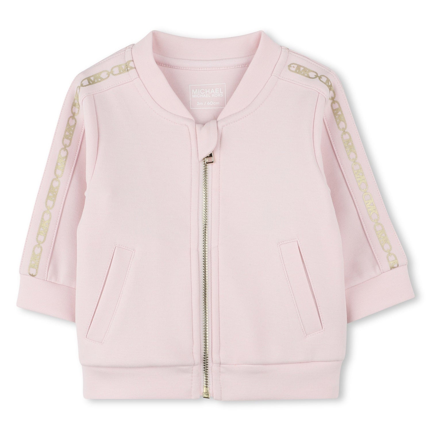 Track Suit: Cardigan, T-Shirt, and Pants with Metallic "MK Empire" Details Michael Kors