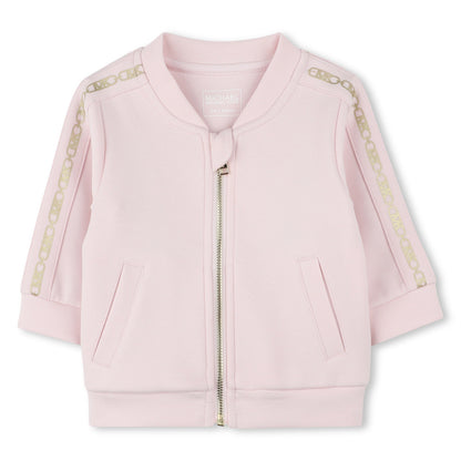 Track Suit: Cardigan, T-Shirt, and Pants with Metallic "MK Empire" Details Michael Kors