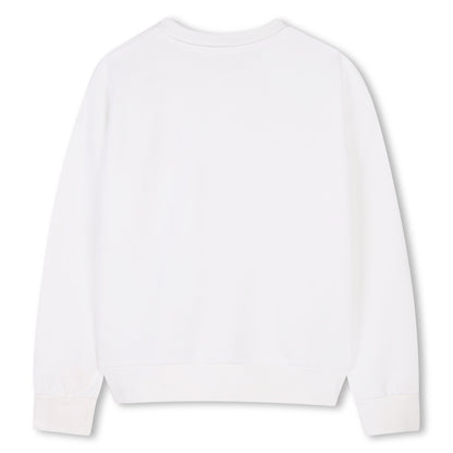 French Terry Sweatshirt with Metallic Print Michael Kors