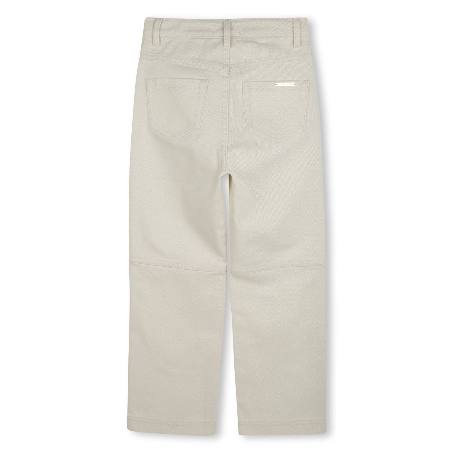 Cotton Twill Denim Trousers with Adjustable Waist Michael Kors