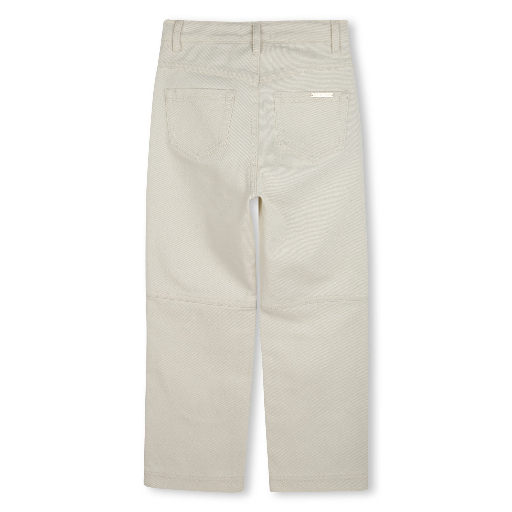 Cotton Twill Denim Trousers with Adjustable Waist Michael Kors
