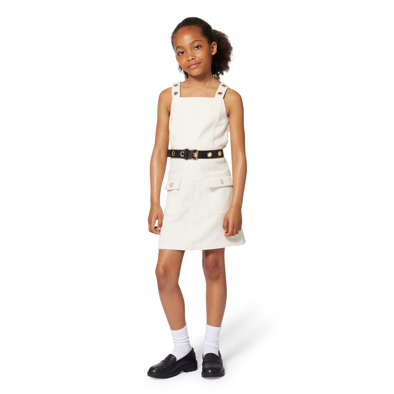 Cream Cotton Dress with Pocket Detail Michael Kors