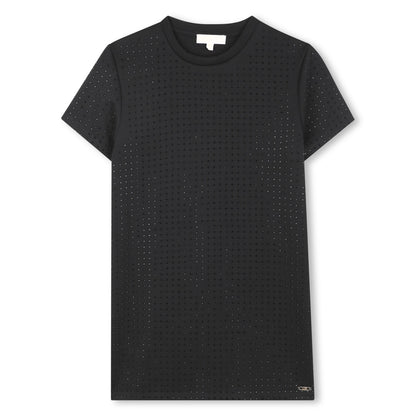 Short Sleeve Dress with Stud Detail, Black Michael Kors