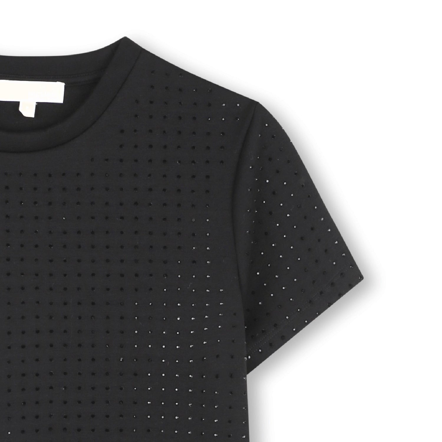 Short Sleeve Dress with Stud Detail, Black Michael Kors