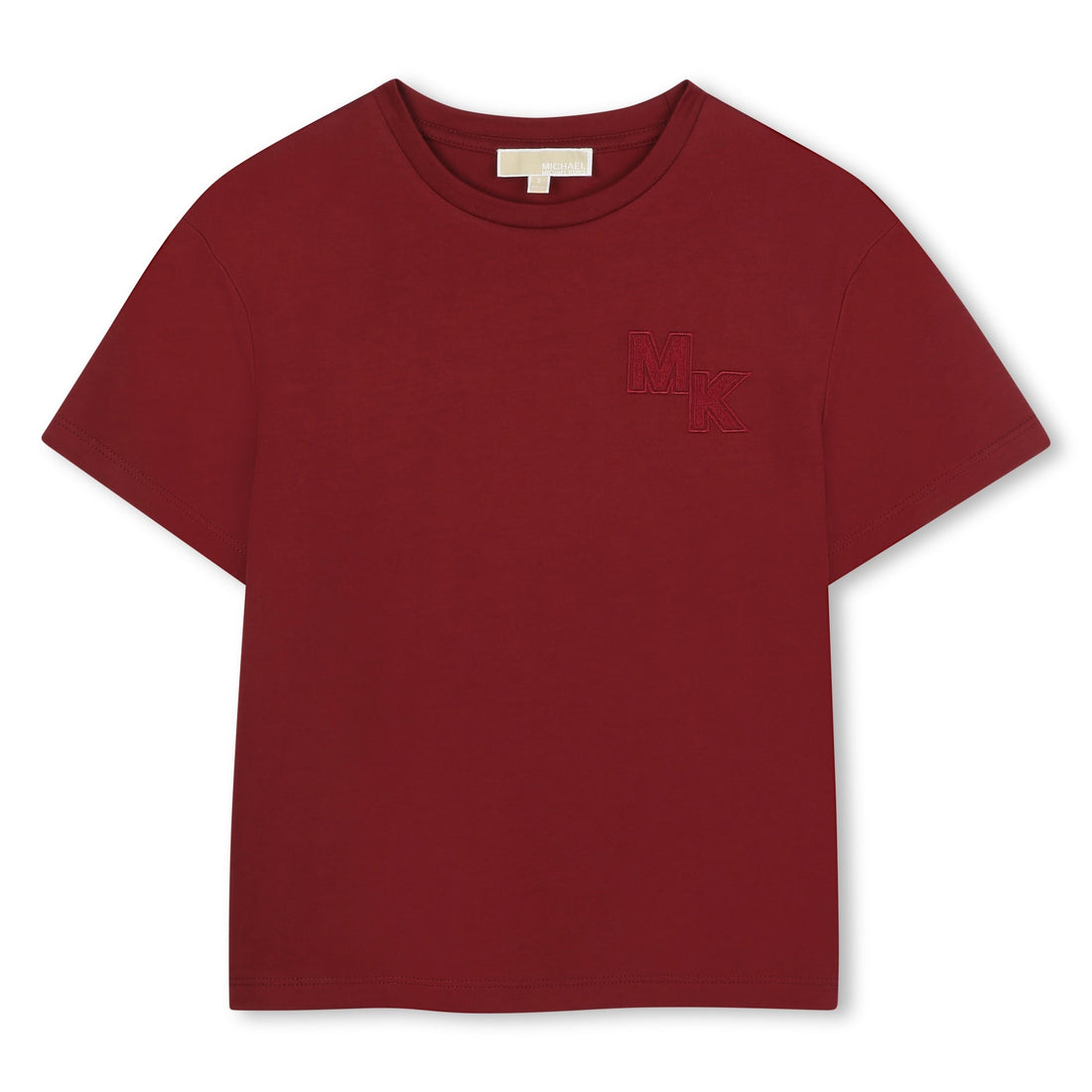 Girls Organic Cotton Short Sleeve T-Shirt with MK Chest Detail Michael Kors
