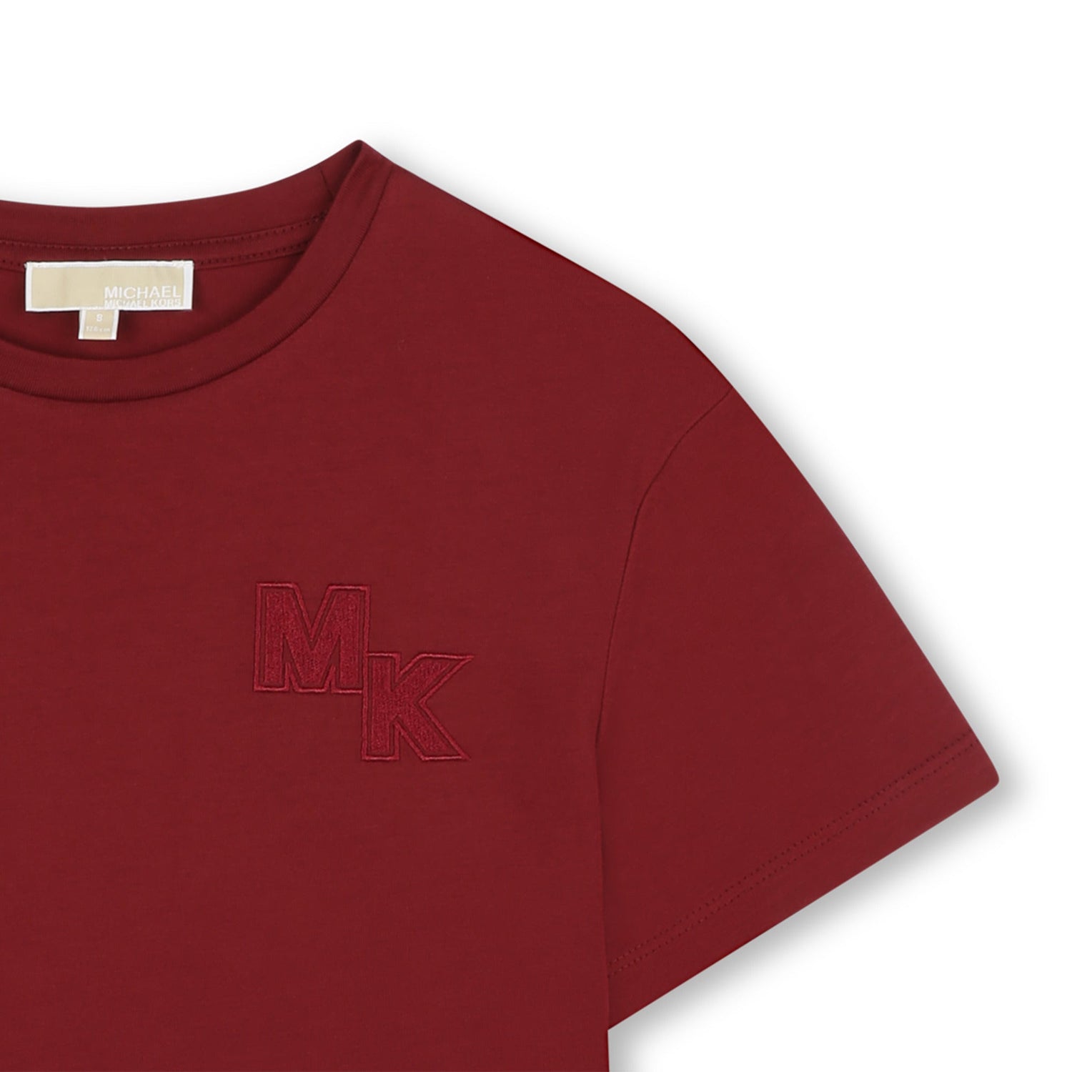 Girls Organic Cotton Short Sleeve T-Shirt with MK Chest Detail Michael Kors