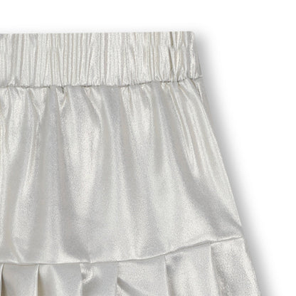 Girls Metallic Gold Pleated Skirt with Elastic Waist Michael Kors