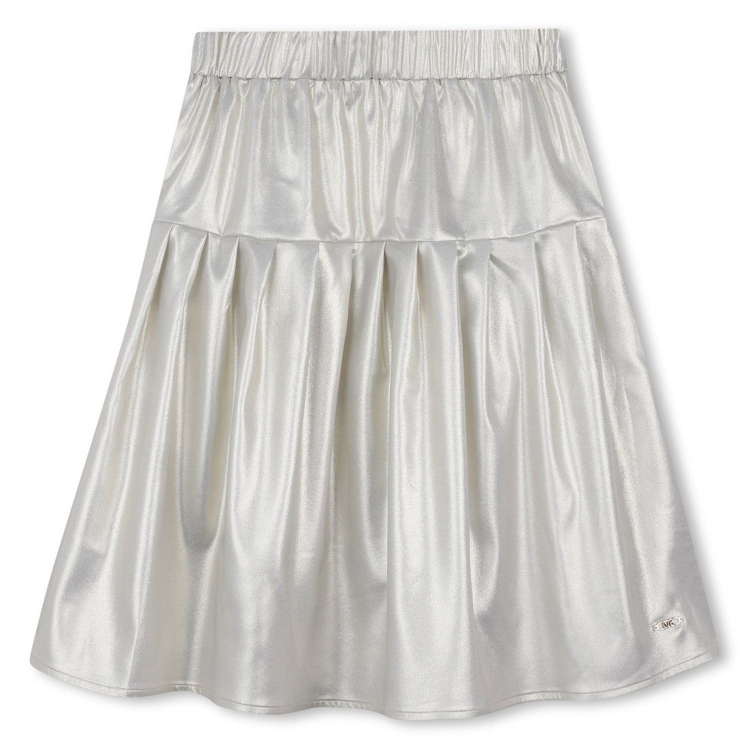 Girls Metallic Gold Pleated Skirt with Elastic Waist Michael Kors