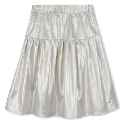 Girls Metallic Gold Pleated Skirt with Elastic Waist Michael Kors