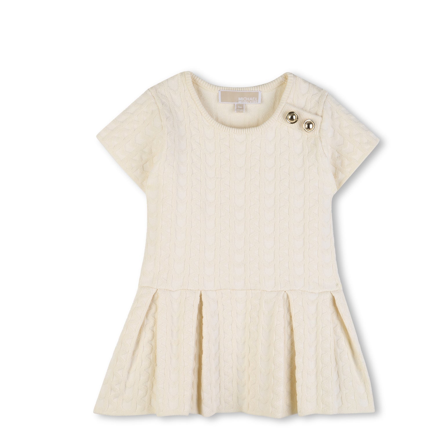 Girls Knitted Dress in Off-White Michael Kors