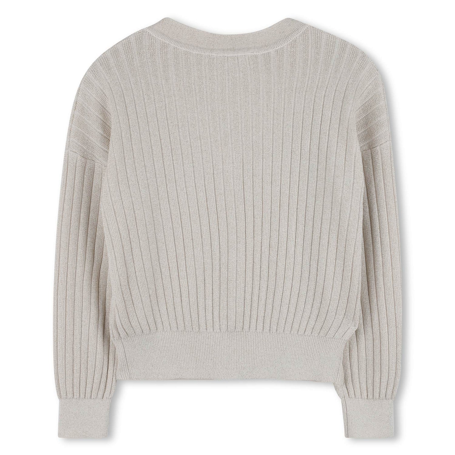 Girls Knitted Gold Cardigan in Light Gold Michael Kors